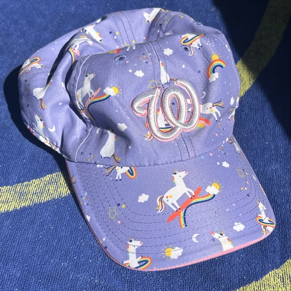 Washington Nationals Hat Cap Strap Back Kids Purple Pink MLB Baseball Unicorn 47